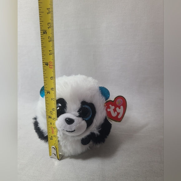 Ty Beanie Puffies Balls  "Bamboo the Panda"  NEW with tags  Birthday June 7th - Picture 5 of 5